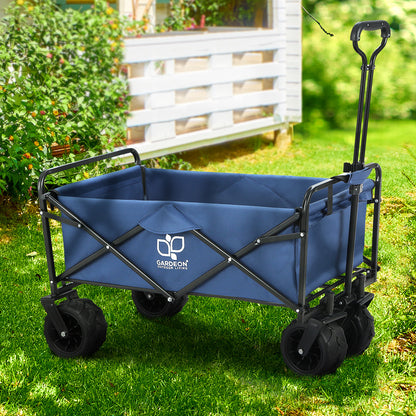 Garden Cart Folding 120Kg Trolley Camping Wagon Barrow Outdoor Beach