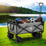 Garden Cart With Cargo Net Grey