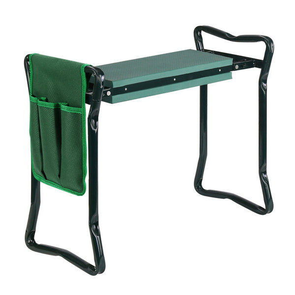  Garden Kneeler 3-In-1 Padded Seat Stool Outdoor Bench Knee Pad Foldable