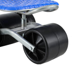 Foldable Blue Garden Stool with Wheels