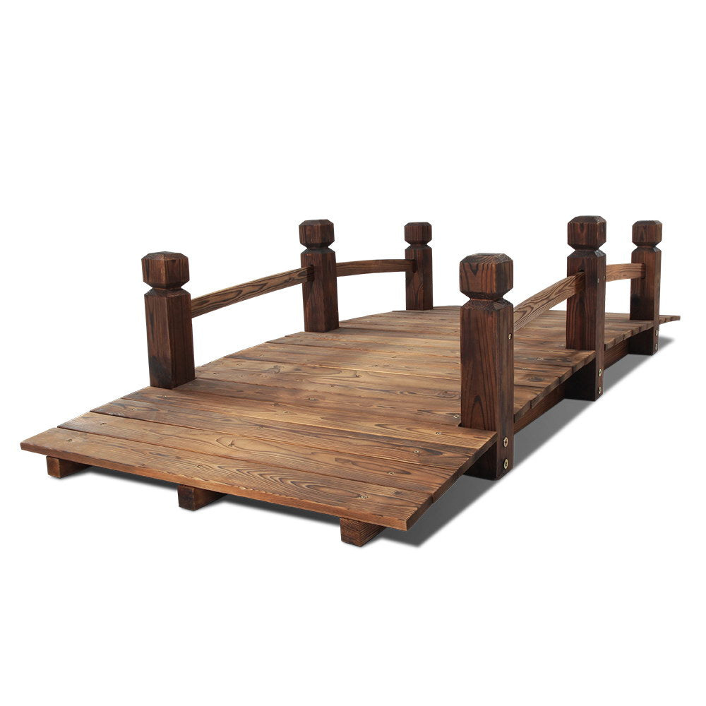 Garden Decor Outdoor Ornament Wooden Bridge 160Cm