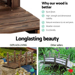Garden Decor Outdoor Ornament Wooden Bridge 150Cm