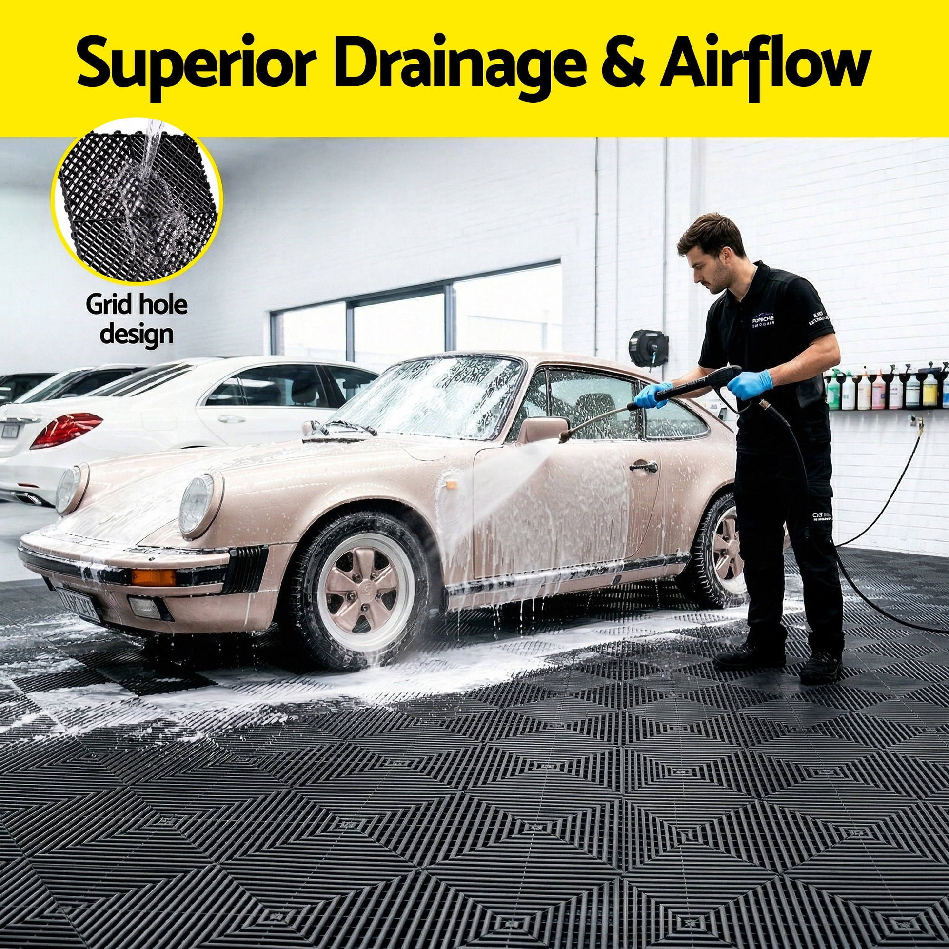 Interlocking Drainage Floor Tiles 20 Pack | HomeAndLiving