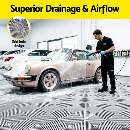 Interlocking Garage Floor Tiles 20pc Drainage | HomeAndLiving