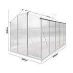 Aluminium Elegance: Polycarbonate Greenhouse Retreat (3.1x1.9M)