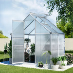 Greenhouse Aluminium Polycarbonate Premium Garden Storage Shed 1.3Mx1.9Mx2.0M