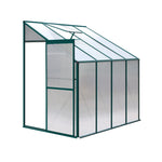 Greenhouse 2.52x1.27x2.13M Lean-to Aluminium Polycarbonate Green House Garden Shed