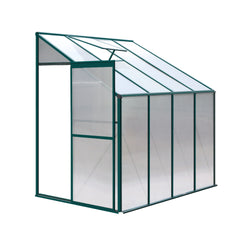 Greenhouse 2.52x1.27x2.13M Lean-to Aluminium Polycarbonate Green House Garden Shed