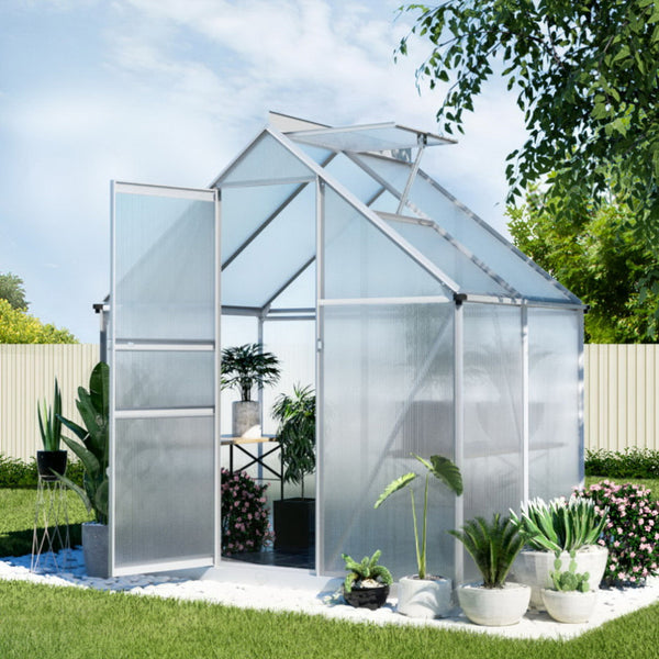  Greenhouse Aluminium Polycarbonate Premium Garden Storage Shed 3.1Mx1.9Mx2.0M