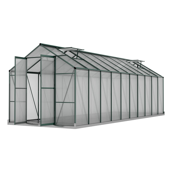  6.3x2.44m Aluminium Greenhouse - Polycarbonate Shed