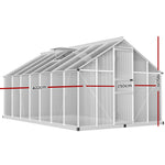 Greenhouse 4.2x2.5x1.95M Aluminium Polycarbonate Green House Garden Shed