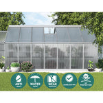 Greenhouse 4.2x2.5x1.95M Aluminium Polycarbonate Green House Garden Shed