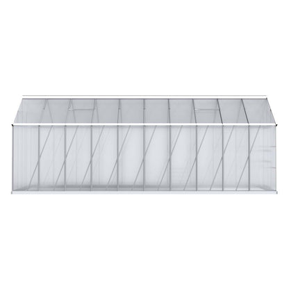 Green Fingers Greenhouse 6.03x2.44x2.68M Double Doors Aluminium Green House Garden Shed