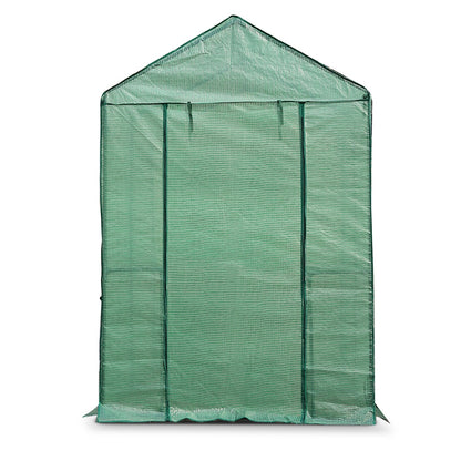 Greenhouse Tunnel - Walk-In Garden Shed with 4 Shelves 1.2x1.9x1.9m