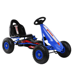 RIGO Kids Pedal Go Kart Car Ride On Toys Racing Bike Blue