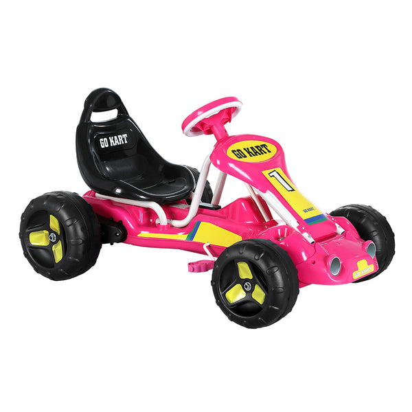  Kids Pedal Go Kart Ride On Toys Racing Car Plastic Tyre Pink