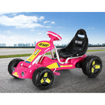 Kids Pedal Go Kart Ride On Toys Racing Car Plastic Tyre Pink