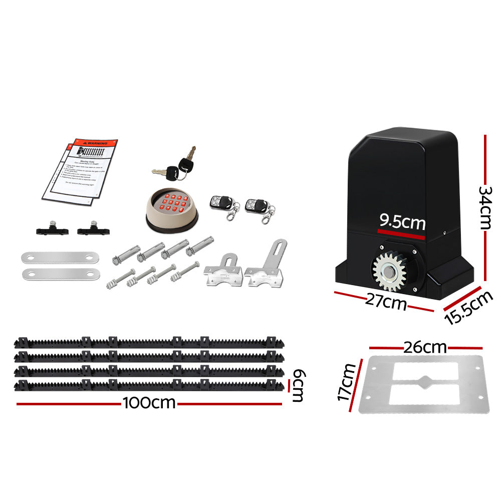 Sliding Gate Opener Kit Keypad 4M 1000Kg