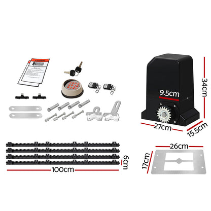Sliding Gate Opener Kit Keypad 4M 1000Kg