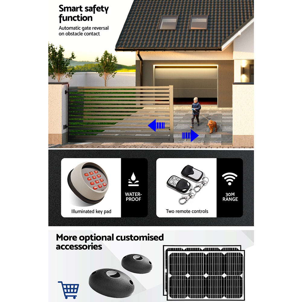 Sliding Gate Opener Kit Keypad 4M 1000Kg