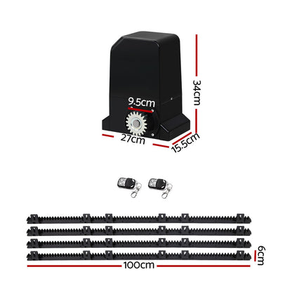Automatic Sliding Gate Opener Kit 4M 1000Kg