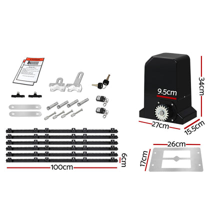 Automatic Sliding Gate Opener Kit 6M 1000Kg