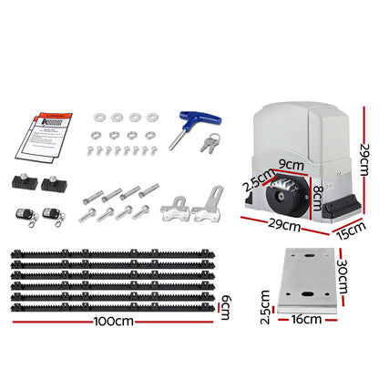 Auto Electric Sliding Gate Opener 1200Kg 6M Rails