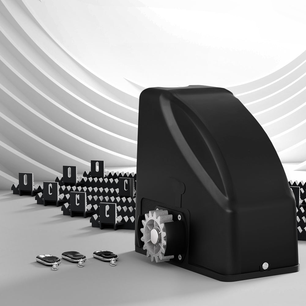 4M/6M Sliding Gate Opener Kit with 3 Control Remotes