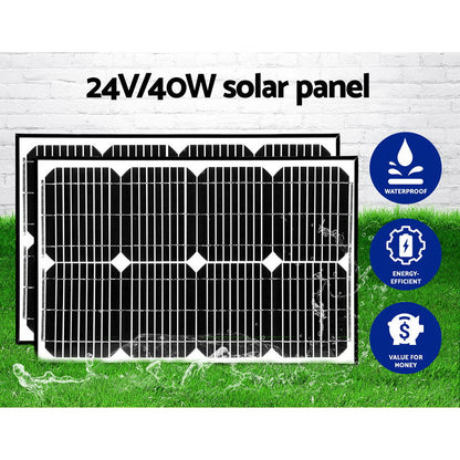 Dual Swing Gate Opener 800Kg 40W Solar Panel