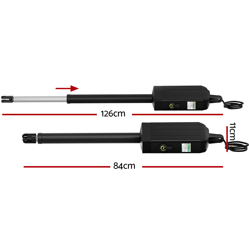 Single Swing Gate Opener 40W Full Solar Power Automatic 300Kg 5M