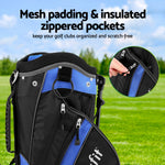 6 Way Dividers Golf Bag Stand Insulated Carry Bag Zippered Rain Cover