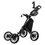 Golf Buggy Foldable Trolley Golf Cart Swivel Wheel Umbrella Bottle Stand