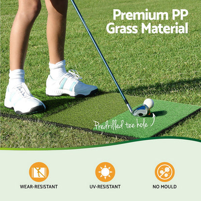 Golf Hitting Mat Portable Driving Range Practice Training Aid 3 in 1