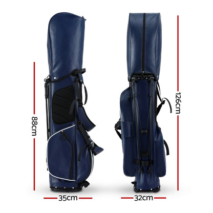 Golf Stand Bag Dual Strap Club Divider Blue | HomeAndLiving