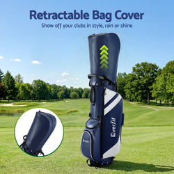 Golf Stand Bag Dual Strap Club Divider Blue | HomeAndLiving