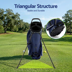 Golf Stand Bag Dual Strap Club Divider Blue | HomeAndLiving