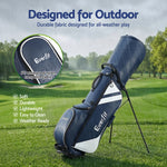 Golf Stand Bag Dual Strap Club Divider Blue | HomeAndLiving