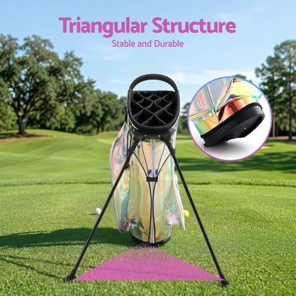 Golf Stand Bag Lightweight Dual Strap Holographic | HomeAndLiving