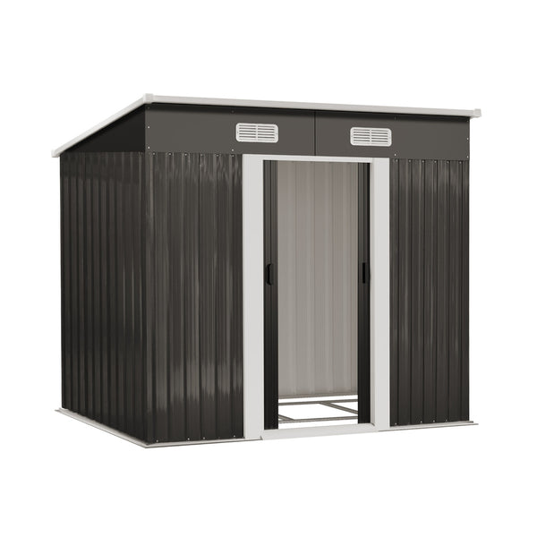  Garden Shed Outdoor Storage Sheds Workshop Cabin Metal Base