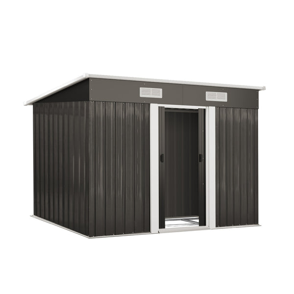  Garden Shed Outdoor Storage Sheds Workshop Cabin Metal Base