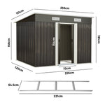 Garden Shed Outdoor Storage Sheds Workshop Cabin Metal Base