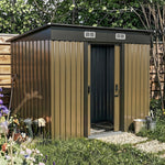 Garden Shed Workshop Collection Outdoor Storage Skillion Roof 238x131cm Steel