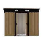 Garden Shed Workshop Collection Outdoor Storage Skillion Roof 238x131cm Steel