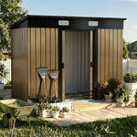 Garden Shed Workshop Collection Outdoor Storage Skillion Roof 238x131cm Steel