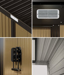 Garden Shed Workshop Collection Outdoor Storage Skillion Roof 238x131cm Steel