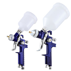 2-Pack HVLP Air Spray Guns with Gravity Feed Cup and Nozzles