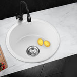 Kitchen Sink Basin Stone Sink Bathroom Laundry Single Bowl 430mmx430mm WH