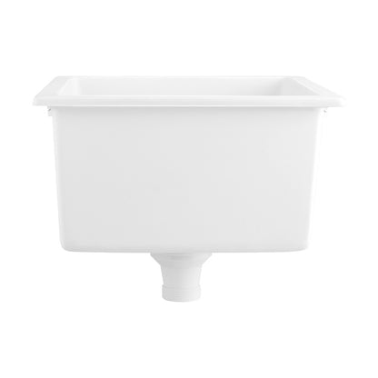 Kitchen Sink Stone Sink Granite Laundry Basin Single Bowl 45cmx45cm White