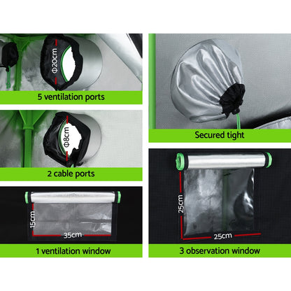 Grow Tent 120X60X210Cm Height Adjustable Hydroponics Kit Indoor