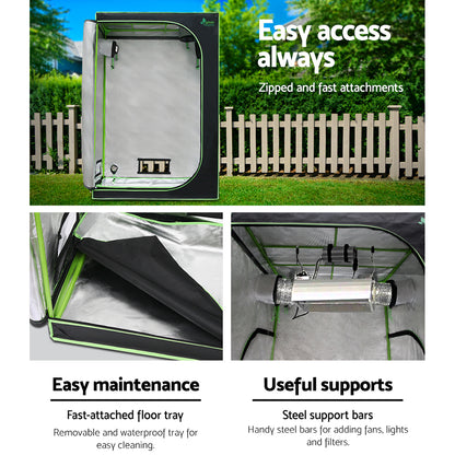 Grow Tent 120X60X180Cm 1680D Hydroponics Kit Indoor Plant Room System